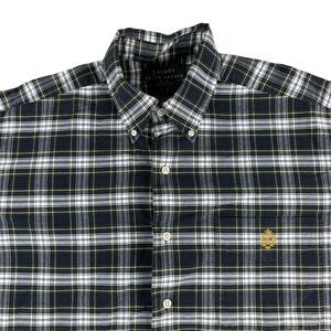 Lauren Ralph Lauren Shirt Men's Medium Green Plaid Long Sleeve Cotton Casual Top
